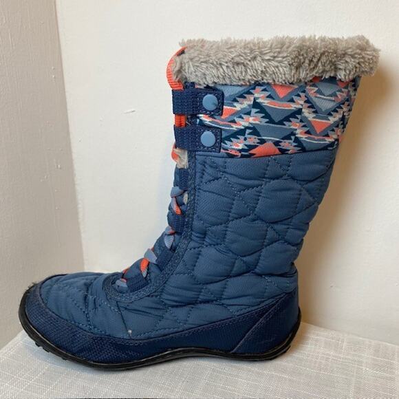 Columbia Kids 2 Minx Mid II Waterproof Omni Snow Boot Dark Mountain Melonade - Picture 2 of 9